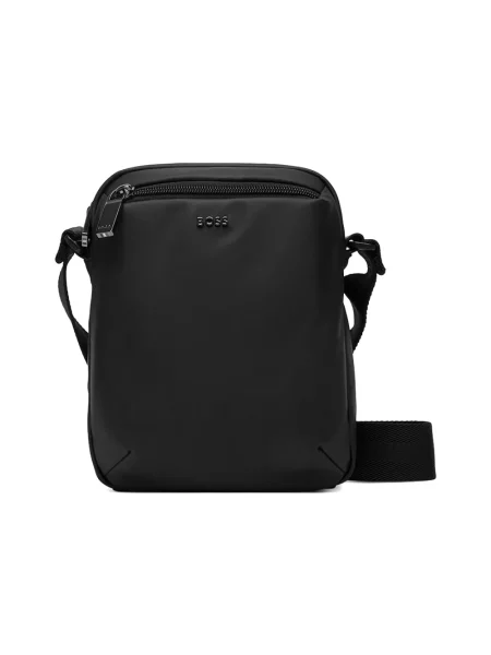 Torba crossbody Boss skórzana czarna