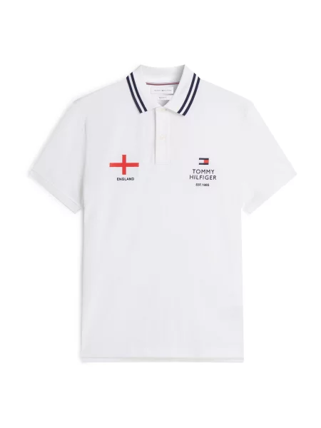 TOMMY HILFIGER Póló STANDARD COUNTRY ENG sötétkék / piros fehér