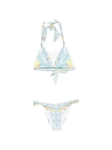 Bikini Camilla cu imagine cu model paisley alb