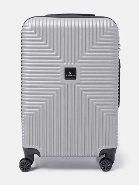 Чемодан Ricco Grande серебряный