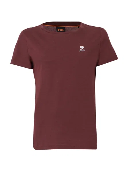 BOSS Majica rjava bela