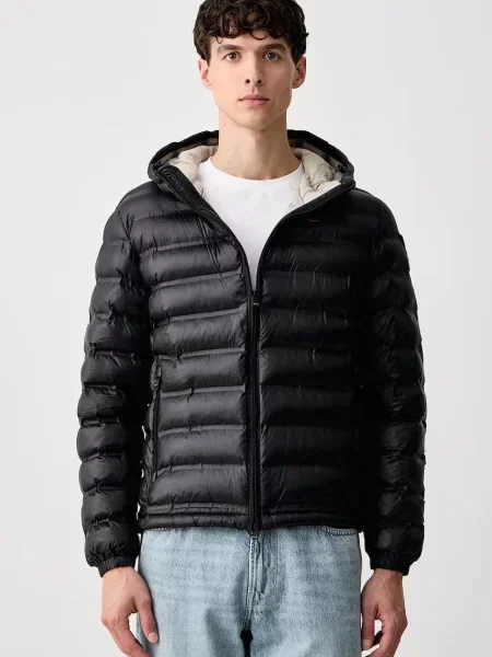 Blauer geacă matlasată pentru bărbați negru