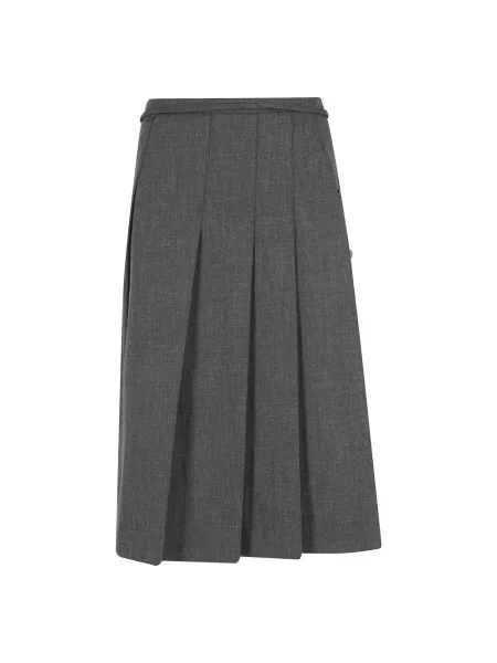 Spódnica plisowana La Piscine do kolan szara