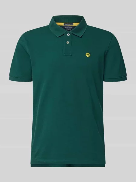 Koszulka polo o kroju regular fit z wyhaftowanym logo Mcneal zielona