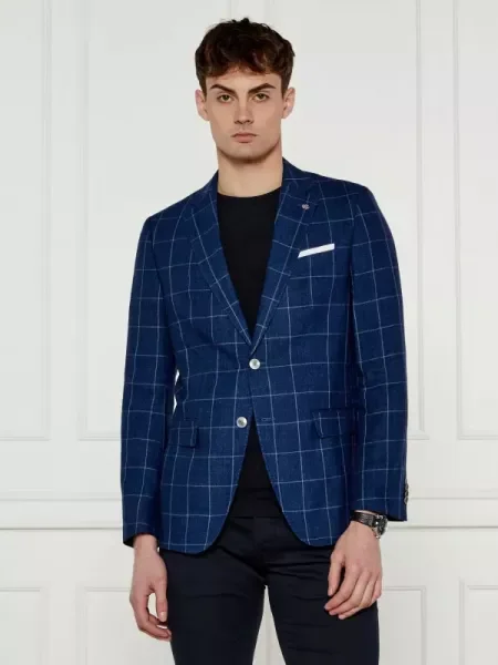 BOSS BLACK De in sacou cu adaos de lână negru