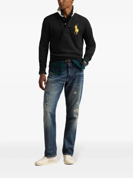 Vunena odgovarati polo majica Polo Ralph Lauren s printom zelena