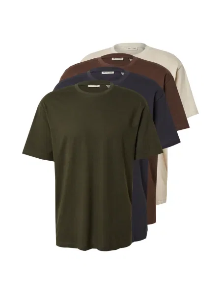 Only & Sons Tricou ONSFRED albastru închis / maro închis / deschis / oliv gri