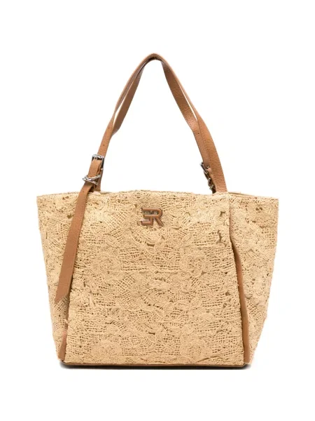 Torebka Ermanno Firenze w kwiatki z naszywkami