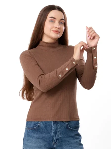 Водолазка Носи своє світло-коричневий вовна/поліестер коричнева