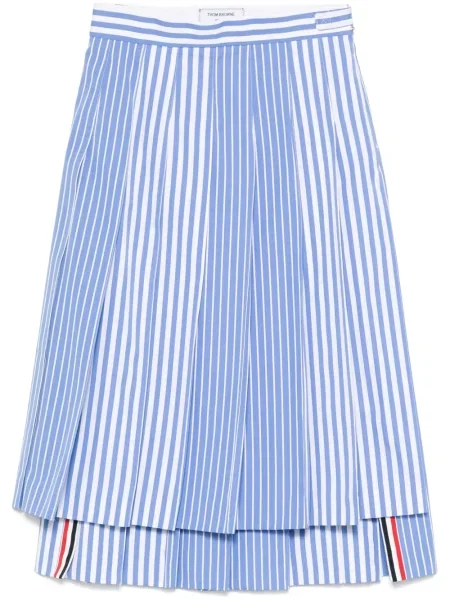 Fusta plisata Thom Browne plisată până la genunchi albastru