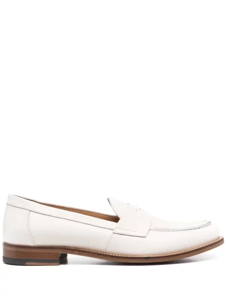 Pantofi loafer Scarosso din piele alb