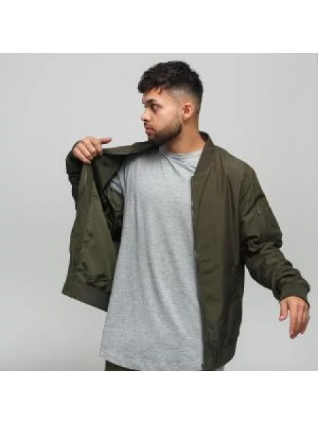 Urban Classics Přechodná bunda khaki šedá