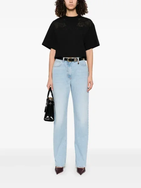 Tricou Elisabetta Franchi cu broderie negru