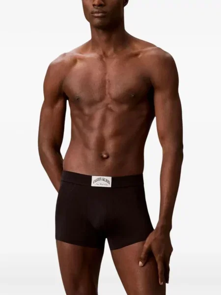Boxeri Calvin Klein Underwear cu autograf negru