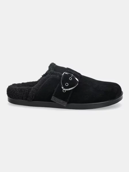 Замшевые тапочки Blauer черные