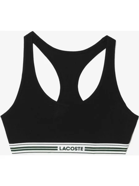 Biustonosz Lacoste Heritage Logo w kolorze czarnym L czarny