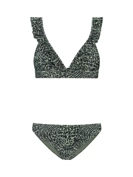 Shiwi Costum de baie două piese BOBBY verde jad / verde pastel negru