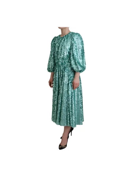 Sukienka maxi Dolce And Gabbana niebieska