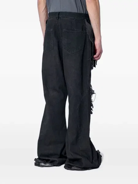 Τζιν Rick Owens Drkshdw με φθαρμένο εφέ μαύρο