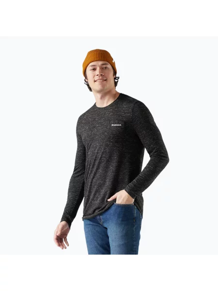 Longsleeve Smartwool Merino Hemp Blend Gear Up Graphic black heather czarny