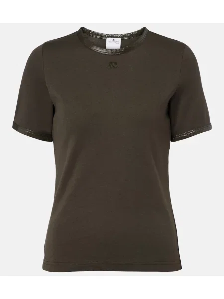 Tricou Courreges cu autograf verde