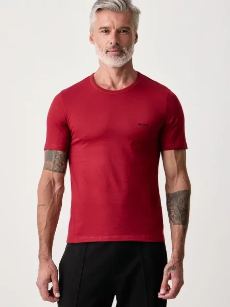 BOSS tričko pánske TShirtRN 3P Classic červená