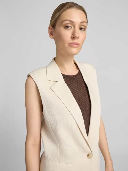 Comma Kamizelka Typu Blazer beige beżowa