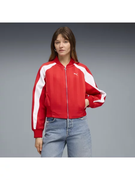 Kurtka FUTURE.PUMA.ARCHIVE o kroju oversize Odzież XXS czerwony