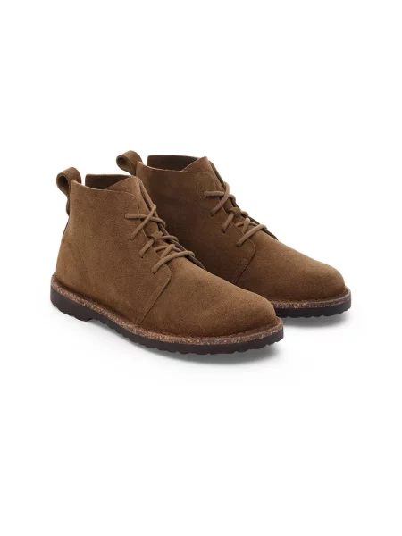 Botki Birkenstock skórzane brązowe