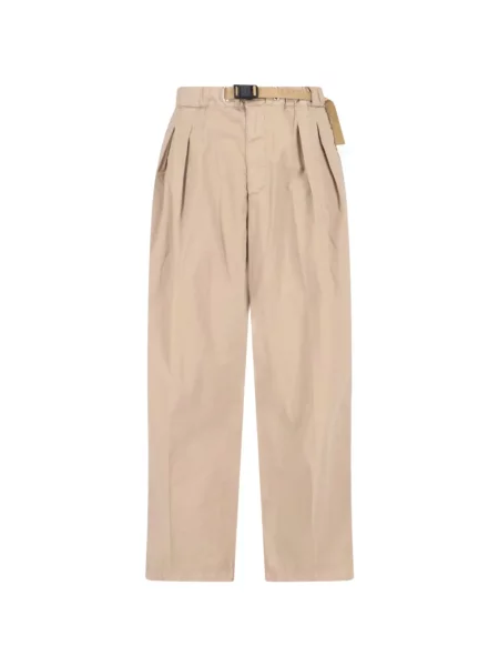 Pantaloni White Sand plisate alb