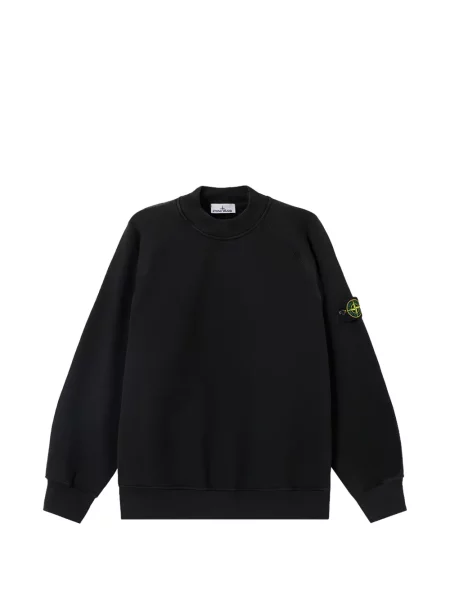 Hanorac din fleece Stone Island din fleece cu strasuri negru