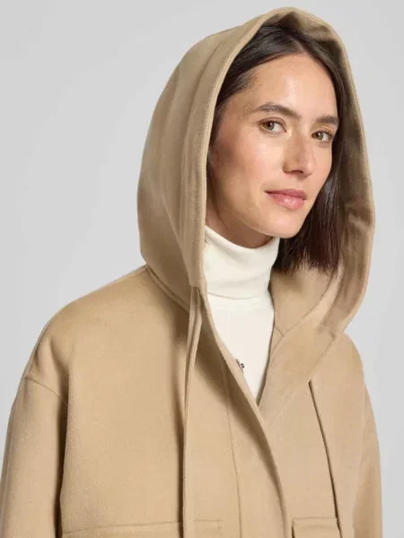 Kurtka o kroju regular fit z kapturem z mieszanki wełny model ‘GARY’ Weekend Max Mara
