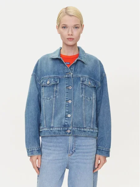 Jeans jakna HUGO modra