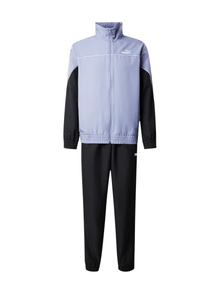 PUMA Športna trenirka bazaltno siva / črna bela