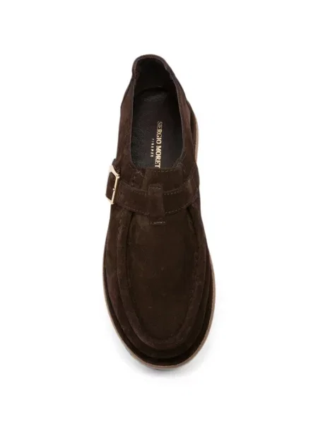 Szarvasbőr csatos loafer Sergio Moretti Firenze barna