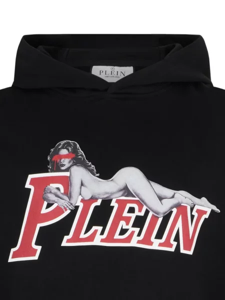 Hanorac cu glugă Philipp Plein cu autograf negru