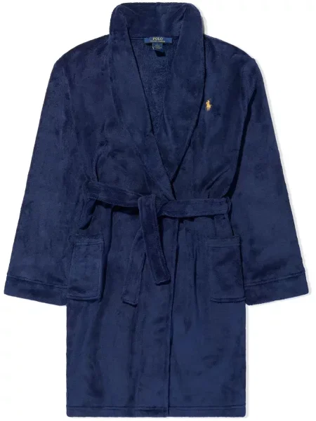 Szlafrok dziecięcy Polo Ralph Lauren niebieski