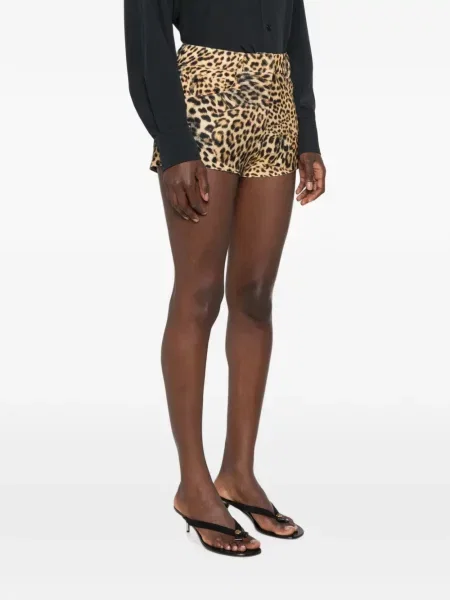 Pantaloni scurți Norma Kamali cu imagine cu model leopard