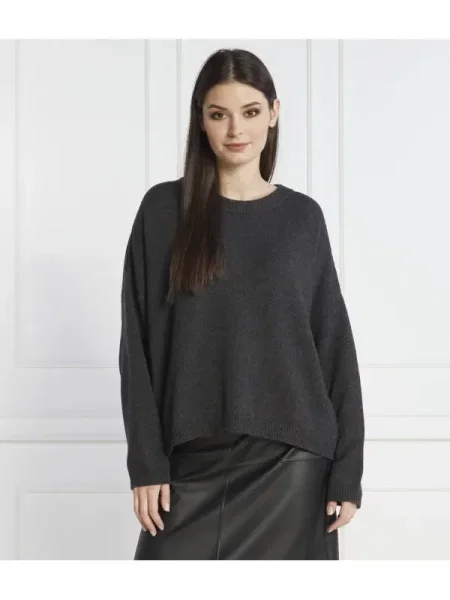 Liviana Conti Pulover cu adaos de cașmir gri