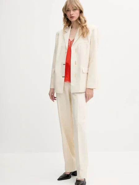 Піджак Stine Goya однобортний однотонний бежевий