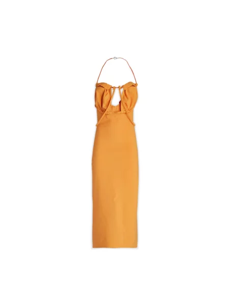 Sukienka midi Jacquemus żółta
