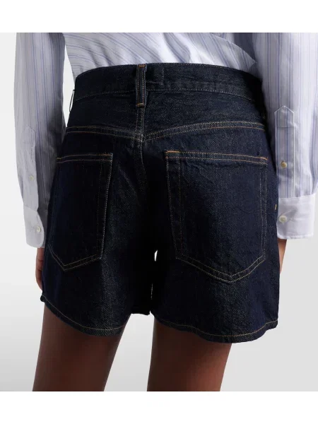 Pantaloni scurți din denim Agolde albastru