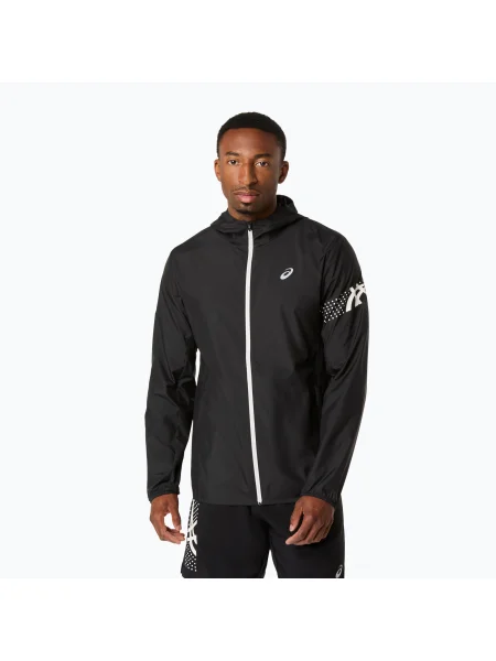 Geacă de alergare pentru bărbați ASICS Icon performance black negru