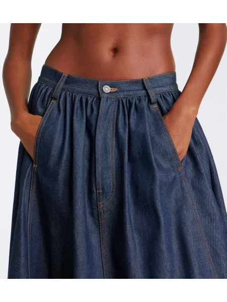 Fustă din denim Jean Paul Gaultier albastru
