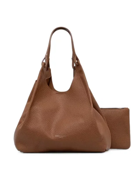 Δερμάτινη τσάντα shopper Gianni Chiarini καφέ