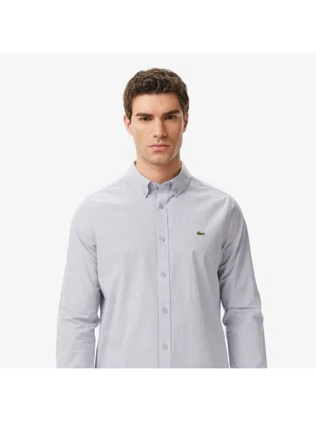 Lacoste Koszula Slim Fit szara