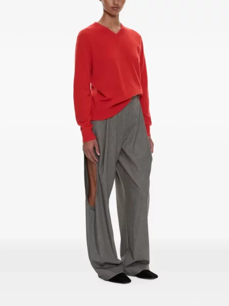 Pantaloni Christopher Esber din țesătură twill gri