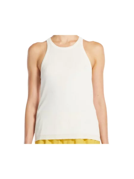 Top Max Mara bez rękawów biały