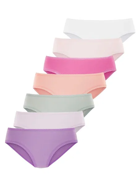 VIVANCE Spodnje hlačke meta / majnica / svetlo oranžna / roza / roza bela