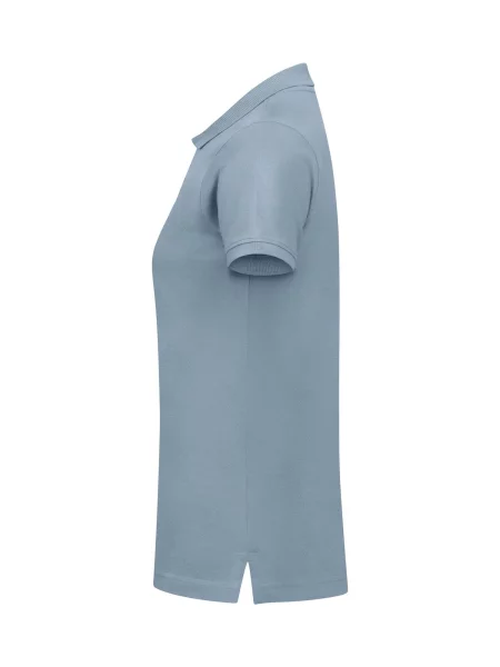 Clique Classic Marion S/S polo z bawełny nowoczesny krój – Soft Blue niebieska
